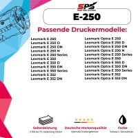Kompatibel f&uuml;r Lexmark Optra E 250 N / E250A21E Toner Schwarz