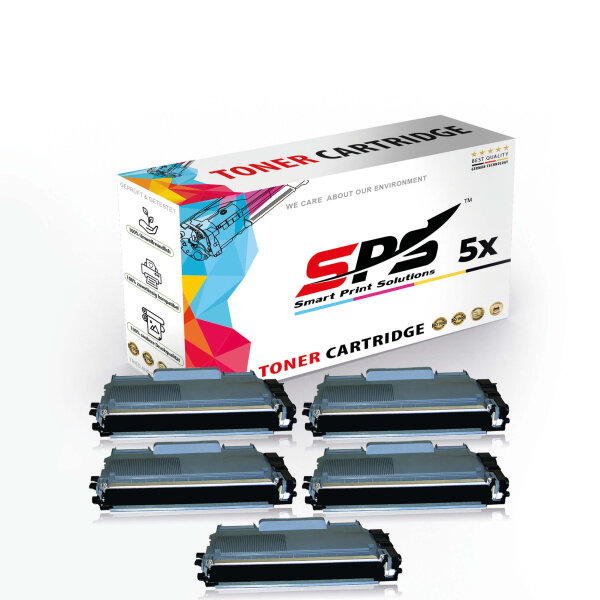 Druckerpapier A4 + 5x Multipack Set Kompatibel für Brother DCP-7060 DN (TN-2220) Toner-Kit Schwarz 2XL 10400 Seiten