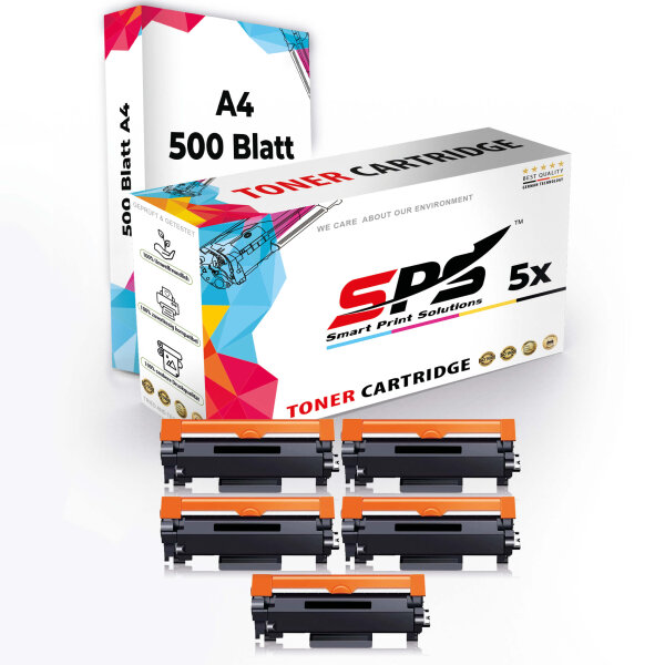 Druckerpapier A4 + 5x Multipack Set Kompatibel für Brother DCP-L 2110 (TN-2420) Toner-Kit Schwarz XL 3000 Seiten