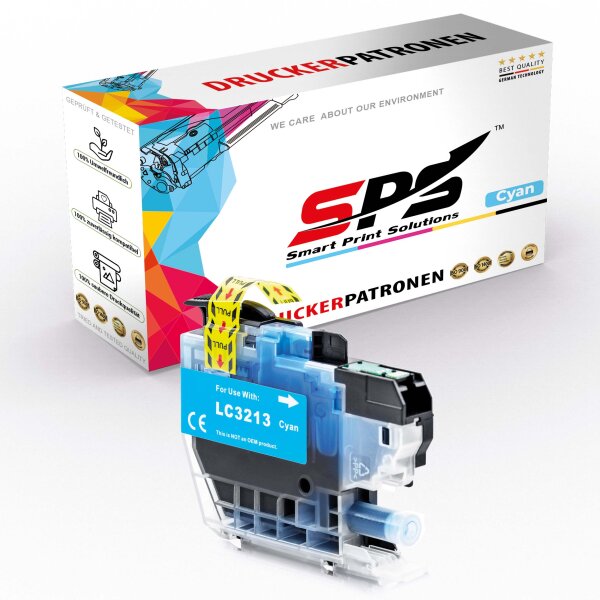 Kompatibel für Brother MFC-J 491 DW (LC-3213C) Tintenpatrone Cyan