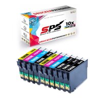 10er Multipack Set kompatibel f&uuml;r Epson Workforce WF-2860TD Druckerpatronen 502XL