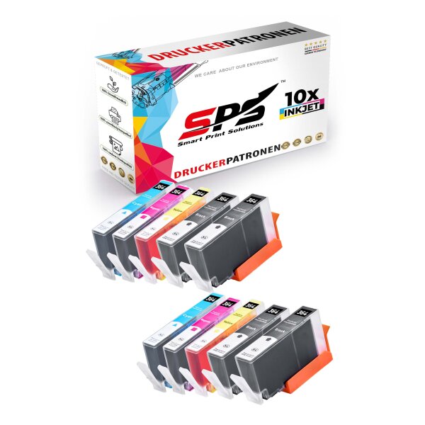 10er Multipack Set kompatibel für HP Photosmart 6525E AIO Druckerpatronen 364XL