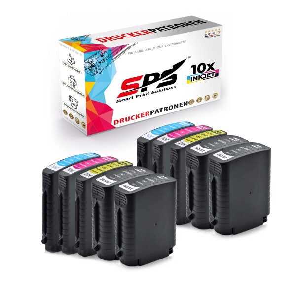 10er Multipack Set kompatibel für HP Officejet Pro 8500 Wireless Staples EcoEasy Edition (CB874A) Druckerpatronen 940XL