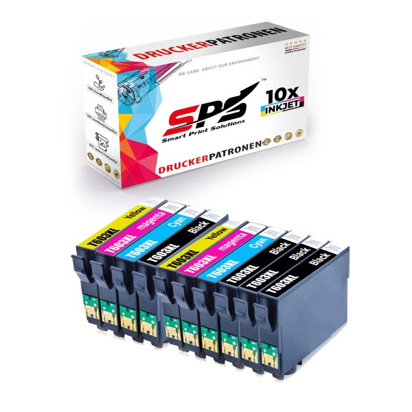 10er Multipack Set kompatibel für Epson Expression Home XP-3105 Druckerpatronen 603XL