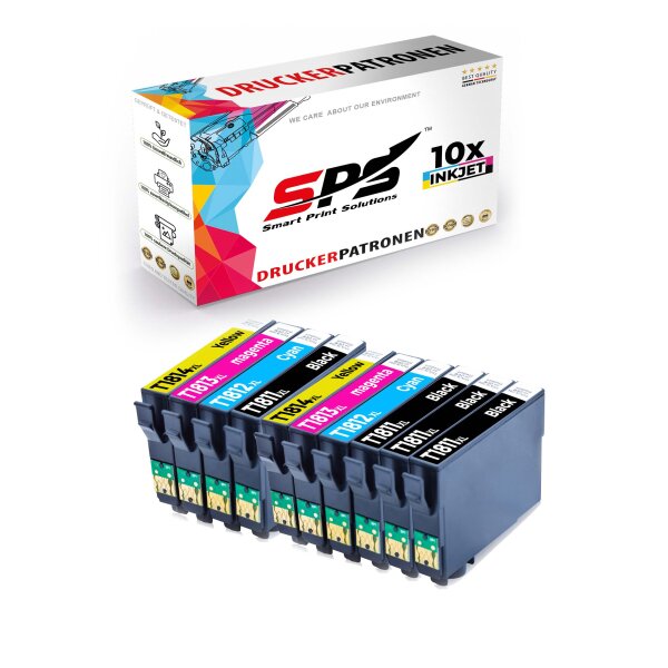 10er Multipack Set kompatibel für Epson Expression Home XP-215 Druckerpatronen 18XL