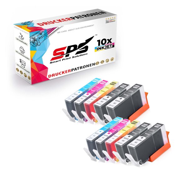 10er Multipack Set kompatibel für HP Deskjet Ink Advantage 3525 Druckerpatronen 655 XL