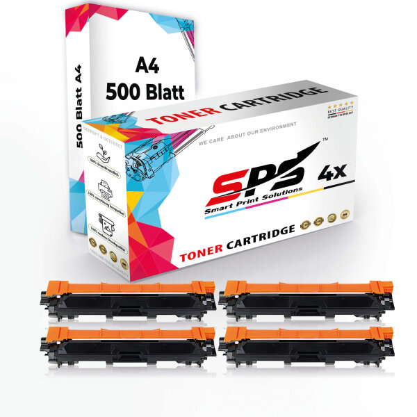 Druckerpapier A4 + 4x Multipack Set Kompatibel für Brother MFC-9341  (TN-245C, TN-245M, TN-245Y, TN-241BK) Toner