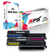 Druckerpapier A4 + 4x Multipack Set Kompatibel für Brother DCP-L 8410  (TN-423C, TN-423M, TN-423Y, TN-423BK) Toner