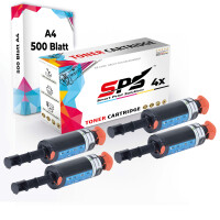 Druckerpapier A4 + 4x Multipack Set Kompatibel f&uuml;r HP NS Laser 1001 (W1143A/143A) Toner-Kit Schwarz