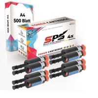 Druckerpapier A4 + 4x Multipack Set Kompatibel f&uuml;r HP NS Laser 1001 (W1143AD/143A) Toner-Kit Schwarz