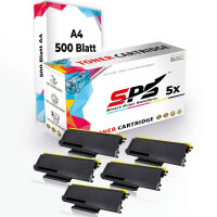 Druckerpapier A4 + 5x Multipack Set Kompatibel f&uuml;r Brother MFC-8885 DN (TN-3280) Toner-Kit Schwarz