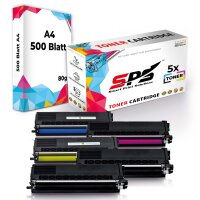 Druckerpapier A4 + 5x Multipack Set Kompatibel f&uuml;r Brother DCP-L 8410  (TN-423C, TN-423M, TN-423Y, TN-423BK) Toner