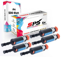 Druckerpapier A4 + 5x Multipack Set Kompatibel f&uuml;r HP NS Laser 1001 (W1143A/143A) Toner-Kit Schwarz