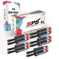 Druckerpapier A4 + 5x Multipack Set Kompatibel f&uuml;r HP NS Laser 1001 (W1143AD/143A) Toner-Kit Schwarz