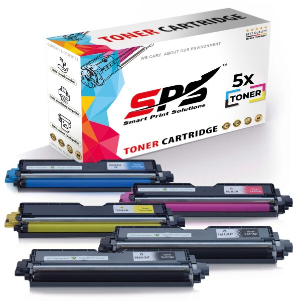5x Multipack Set Kompatibel für Brother MFC-9330 CDW (TN-245C, TN-245M, TN-245Y, TN-241BK) Toner