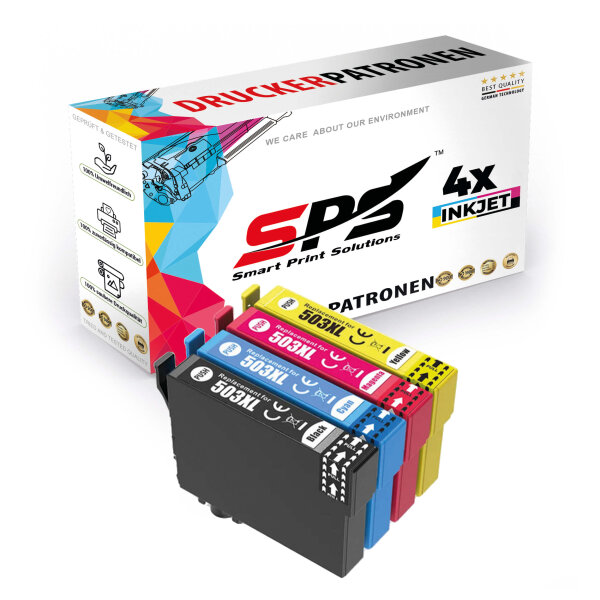 4x Multipack Set Kompatibel für Epson Expression Home XP-5205 Druckerpatronen (503XL/C13T09R14010, C13T09R24010, C13T09R34010, C13T09R44010)