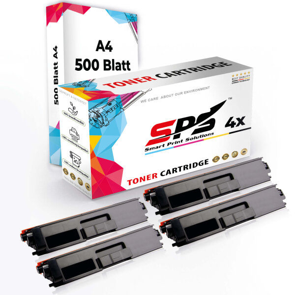 Druckerpapier A4 + 4x Multipack Set Kompatibel für Brother HL-L 8350 Toner (TN-329BK, TN-329C, TN-329M, TN-329Y)