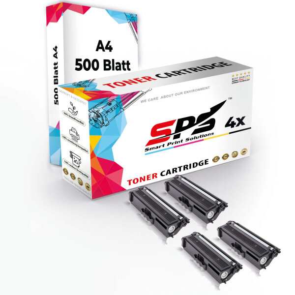 Druckerpapier A4 + 4x Multipack Set Kompatibel für Brother HL-L 9310 Toner (TN-910BK, TN-910C, TN-910M, TN-910Y)
