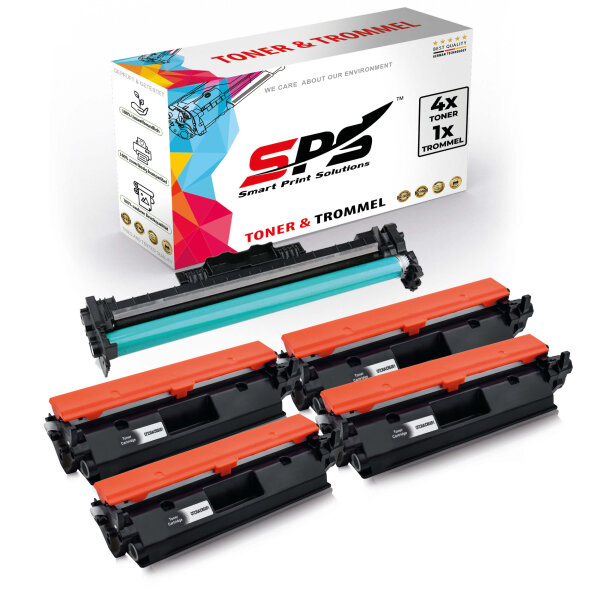 4x Toner + Trommel Multipack Set Kompatibel für HP Laserjet Pro MFP M 227  (32A CF232A, 30A CF230A)