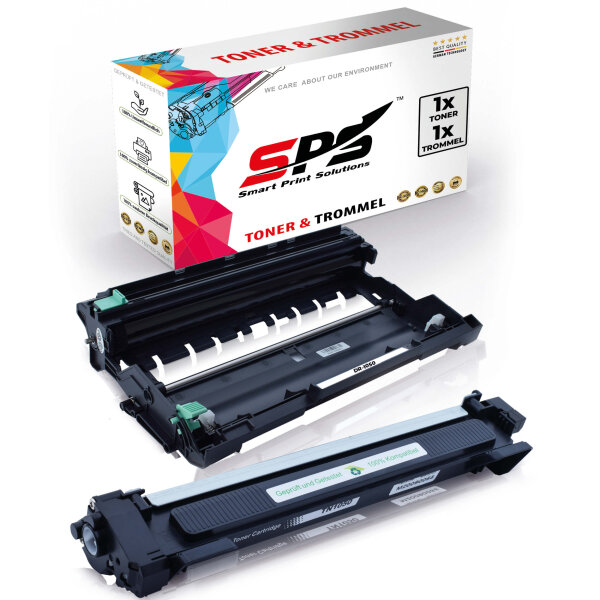 1x Toner + Trommel Multipack Set Kompatibel für Brother DCP-1610 W (DR-1050, TN-1050)