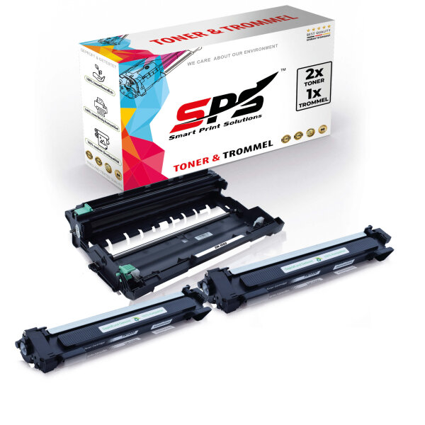 2x Toner + Trommel Multipack Set Kompatibel für Brother MFC-1815 (DR-1050, TN-1050)