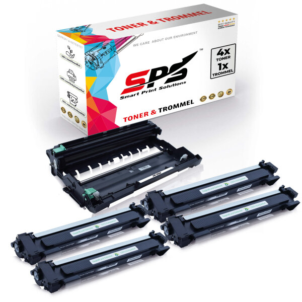 4x Toner + Trommel Multipack Set Kompatibel für Brother MFC-1815 (DR-1050, TN-1050)