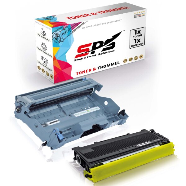 1x Toner + Trommel Multipack Set Kompatibel für Brother DCP-7010  (DR-2000, TN-2000)