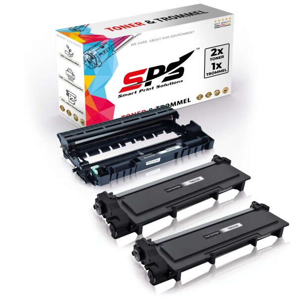 2x Toner + Trommel Multipack Set Kompatibel für Brother DCP-L 2560 DN (DR-2300, TN-2320)