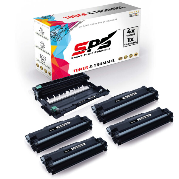 4x Toner + Trommel Multipack Set Kompatibel für Brother HL-L 2350  (DR-2400, TN-2420)