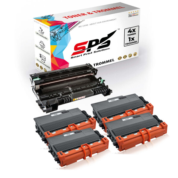 4x Toner + Trommel Multipack Set Kompatibel für Brother DCP-8950  (DR-3300, TN-3380)