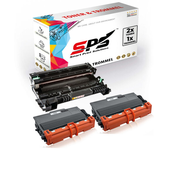 2x Toner + Trommel Multipack Set Kompatibel für Brother HL 5480 DW  (DR-3300, TN-3380)