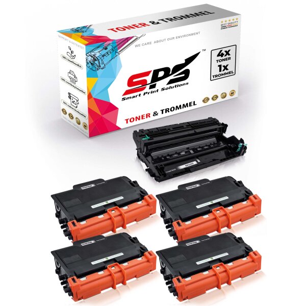 4x Toner + Trommel Multipack Set Kompatibel für Brother MFC-L 5802  (DR-3400, TN-3430)