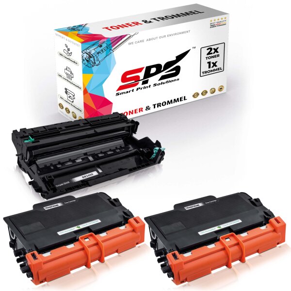 2x Toner + Trommel Multipack Set Kompatibel für Brother DCP-L 5602  (DR-3400, TN-3480)