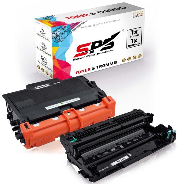 1x Toner + Trommel Multipack Set Kompatibel für Brother HL 5580  (DR-3400, TN-3480)
