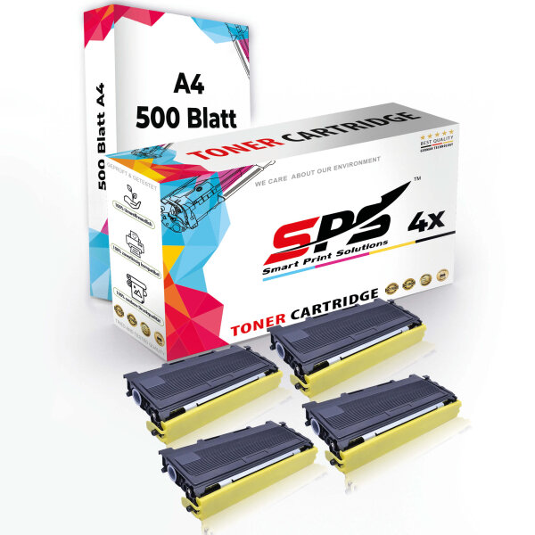 Druckerpapier A4  +  4x Multipack Set Kompatibel für Brother HL 2037  Toner (TN-2005)
