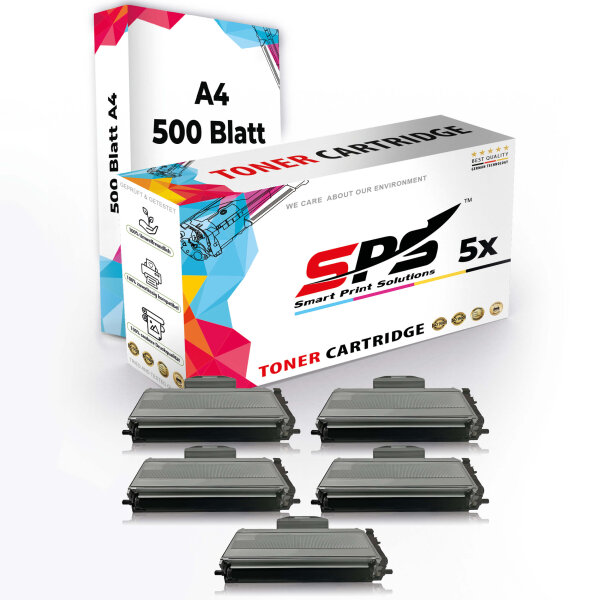 Druckerpapier A4  +  5x Multipack Set Kompatibel für Brother HL 2150 N  Toner (TN-2110)