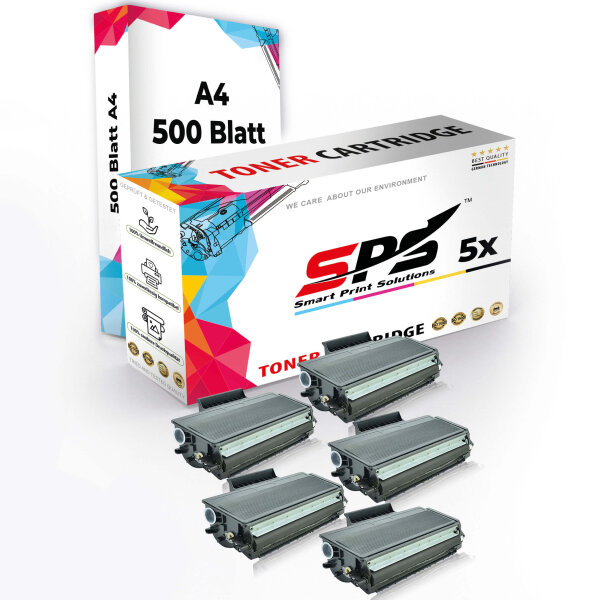 Druckerpapier A4  +  5x Multipack Set Kompatibel für Brother DCP-8065  Toner (TN-3170)