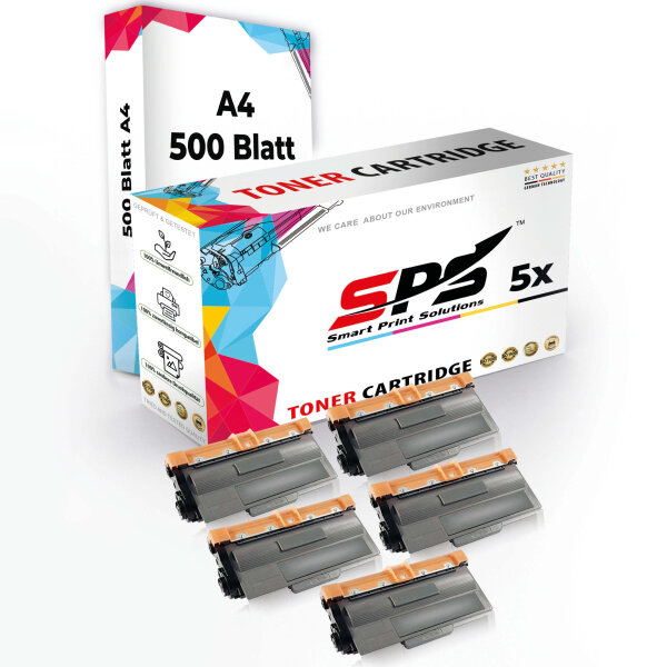 Druckerpapier A4  +  5x Multipack Set Kompatibel für Brother HL 6180  Toner (TN-3390)