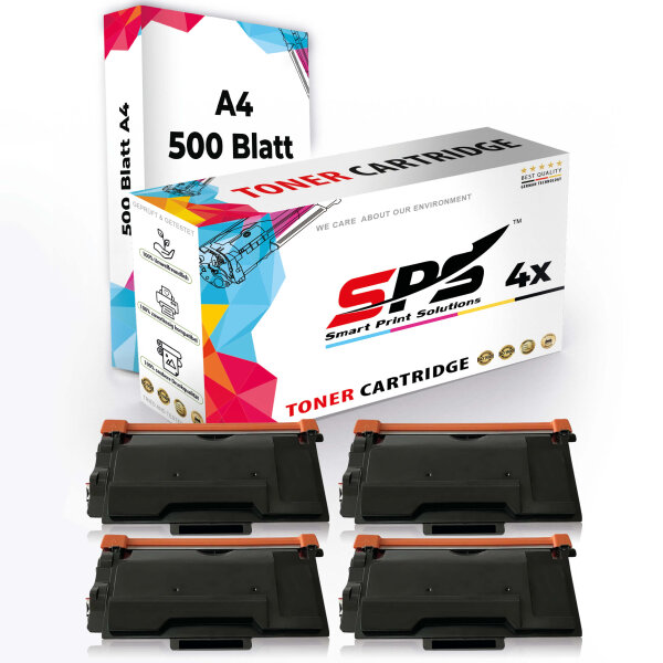 Druckerpapier A4  +  4x Multipack Set Kompatibel für Brother HL-L 6400  Toner (TN-3520)