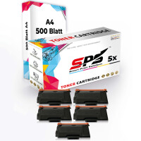 Druckerpapier A4  +  5x Multipack Set Kompatibel f&uuml;r Brother MFC-L 6900 DWT  Toner (TN-3520)