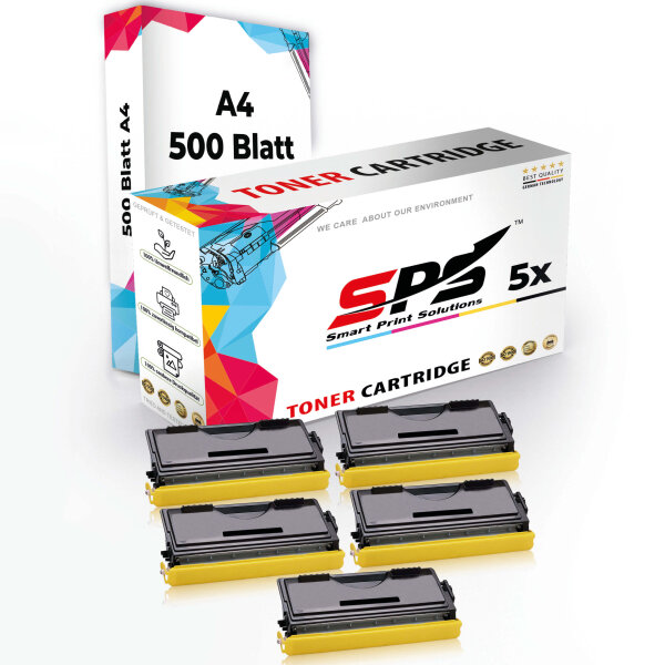 Druckerpapier A4  +  5x Multipack Set Kompatibel für Brother HL 1430  Toner (TN-6600)