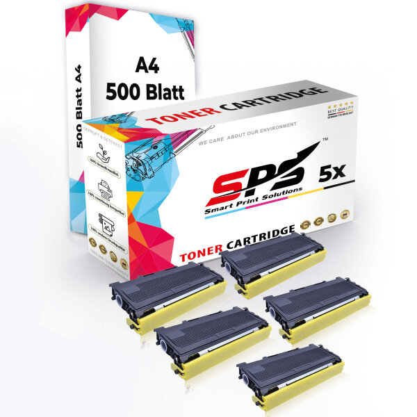 Druckerpapier A4  +  5x Multipack Set Kompatibel für Brother DCP-8025 DN  Toner (TN-7300)