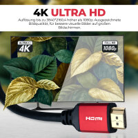 HDMI Kabel 2m Ultra HD 4K 60Hz HDMI 2.0 18 Gbit/s High Speed kabel für 4k TVs, Playstation, XBOX, Computer, Beamer mit HDMI Ausgang