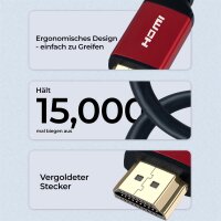 HDMI Kabel 2m Ultra HD 4K 60Hz HDMI 2.0 18 Gbit/s High Speed kabel für 4k TVs, Playstation, XBOX, Computer, Beamer mit HDMI Ausgang