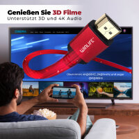 HDMI Kabel 3m Ultra HD 4K 60Hz HDMI 2.0 18 Gbit/s High Speed kabel für 4k TVs, Playstation, XBOX, Computer, Beamer mit HDMI Ausgang