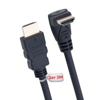 2x HDMI Kabel 2m Typ L Set 4K Ultra HD High Speed kabel...