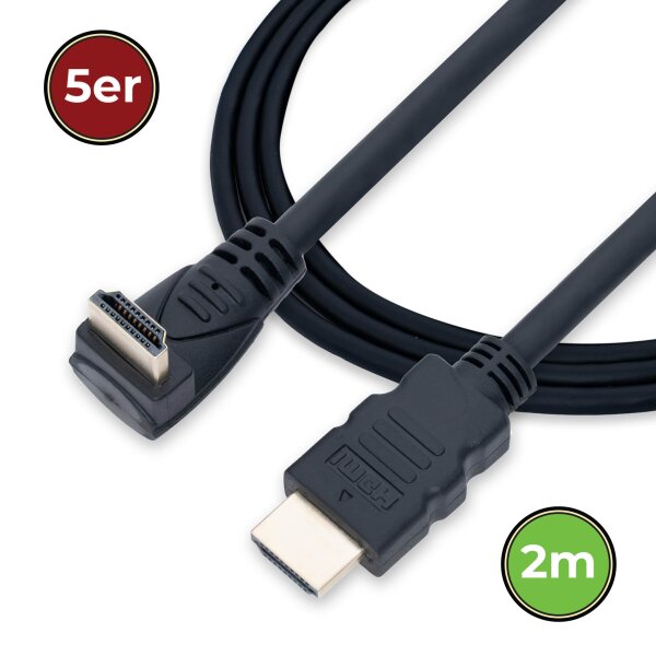 5x HDMI Kabel 2m Typ L Set 4K Ultra HD High Speed kabel 18 Gbit/s