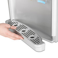 WINLIFE® Elektrischer Wasserspender Silber mit Kindersicherung Knopf, heiße & kalte Getränke 5 bis 20 Liter, 3 Temperaturstufen, Gehäuse zur Aufbewahrung