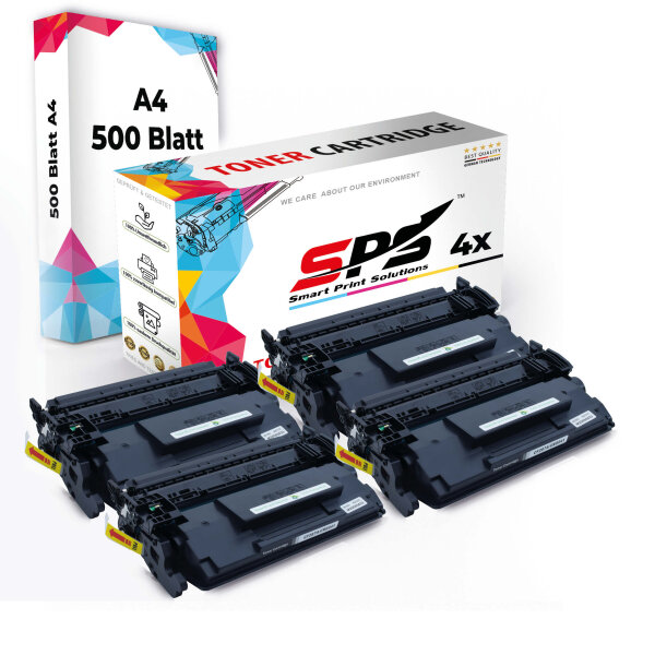 Druckerpapier A4 + 4x Multipack Set Kompatibel für Canon I-Sensys MF-525 (0452C002/41) Toner Schwarz