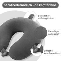 WINLIFE Memory Foam Nackenkissen Stützkissen luxuriöses kompaktes Schlafrestkissen (Anthrazit)